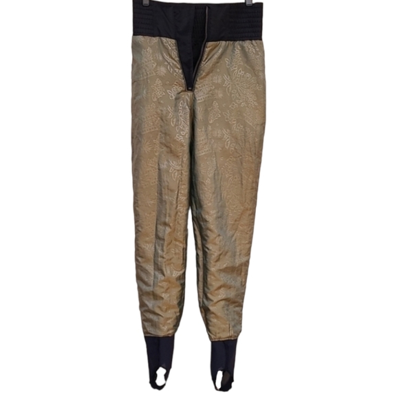 VINTAGE 80's METROPOLIS COULOIR Black High Waisted Stirrup Ski Pants S 4 Aviator - Picture 6 of 16